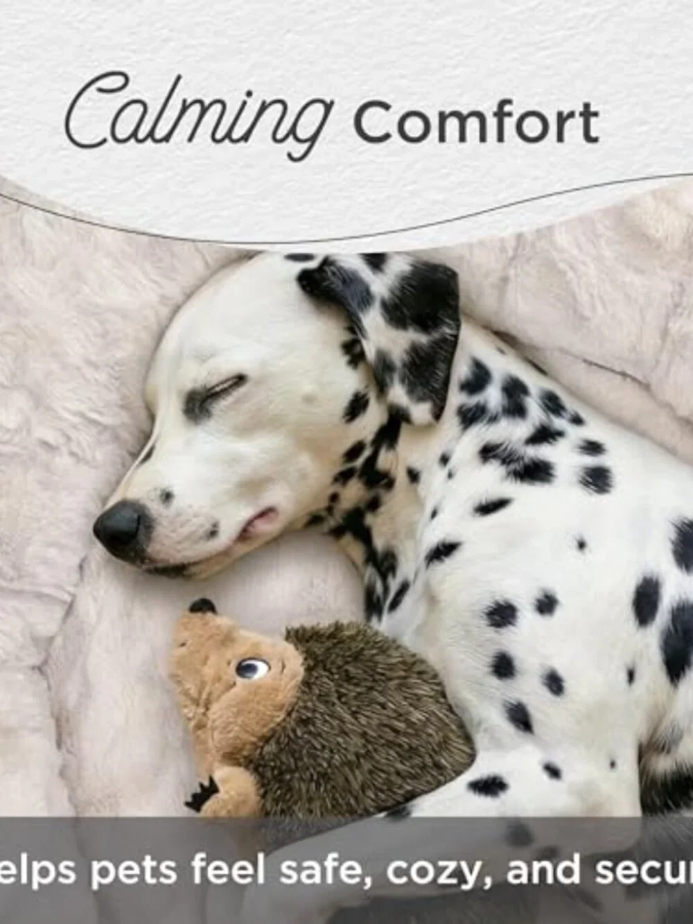 New The Original Calming Donut Dog Bed for Small Dogs up to 25 lbs, Lux Faux Fur